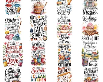 Funny Kitchen Towel PNG Bundle, Cooking & Baking Sublimation Designs, Kitchen Quotes PNG, Pot Holder Designs, Home Décor, Digital Download