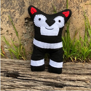 Tasmanian Devil soft toy handmade from wool felt