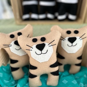 Tasmanian Tiger soft toy handmade from wool felt