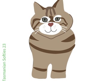 Baggy Puss Cat Print digital