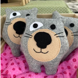 Tasmanian Tiger soft toy handmade from wool felt
