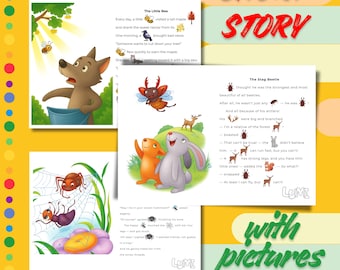 Illustrated Short Stories | Homeschool Reading Practice (PDF Download)