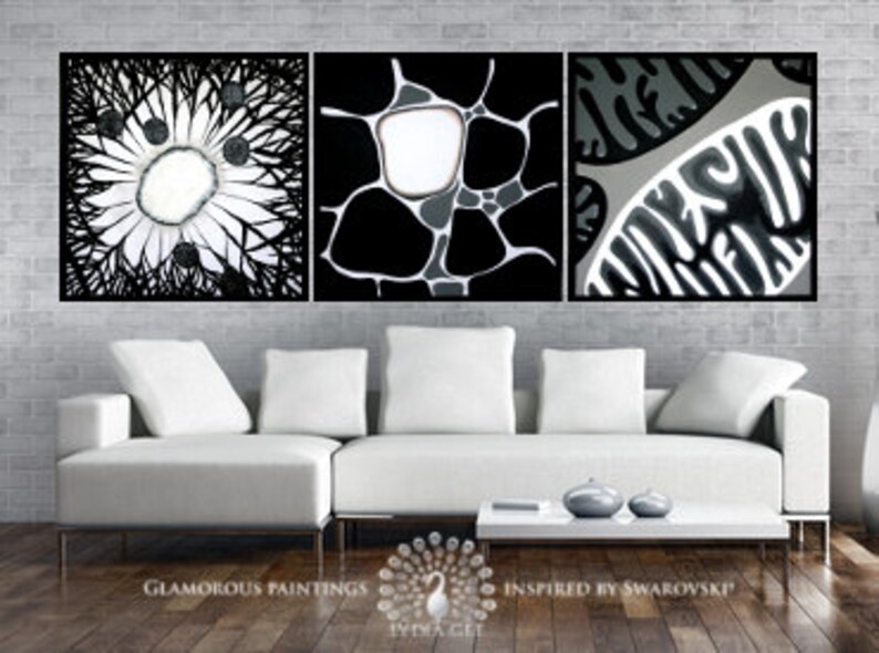 Wall Decor With Swarovski Crystals Large Art Image 0