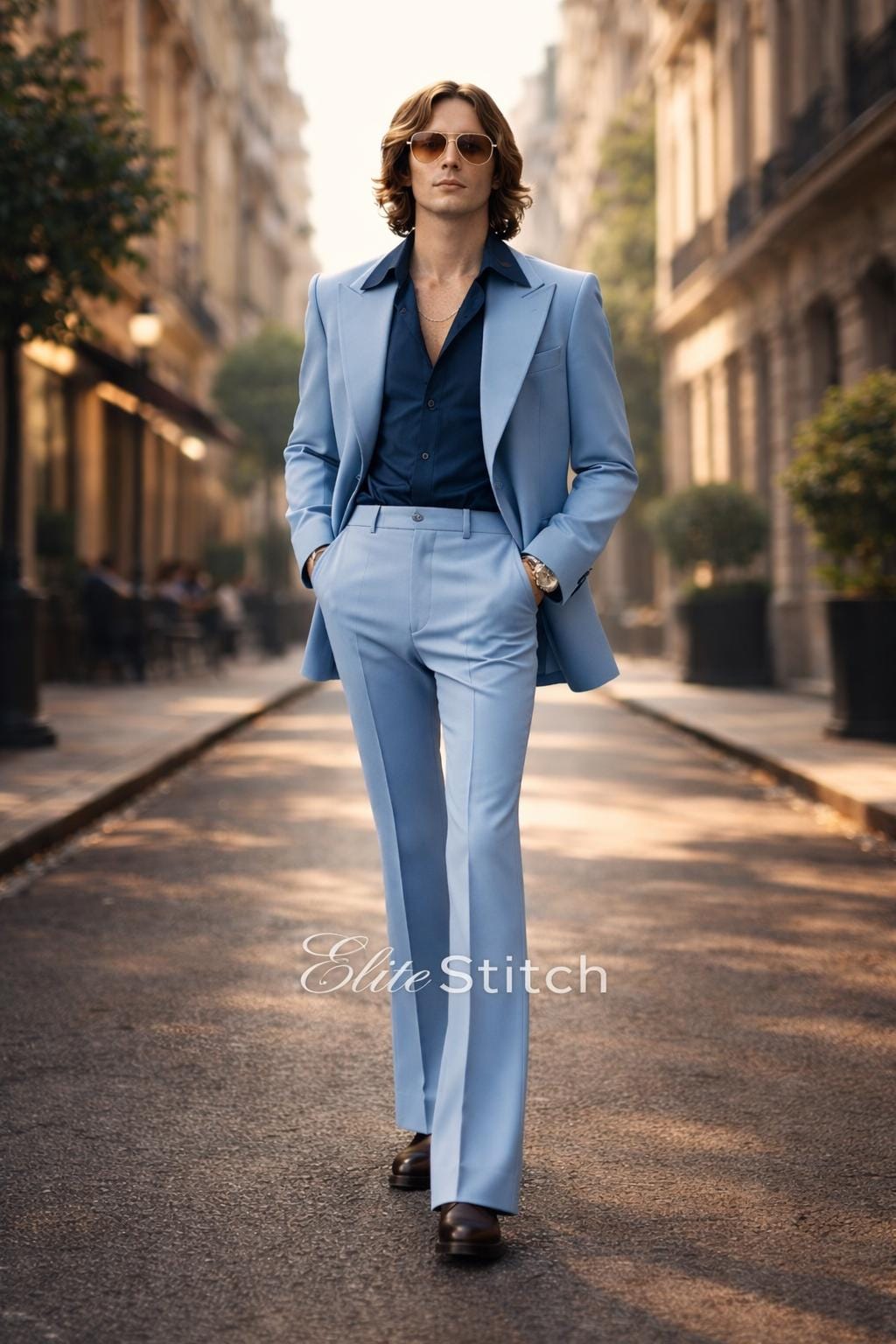 1970s Light Blue Suit - Etsy