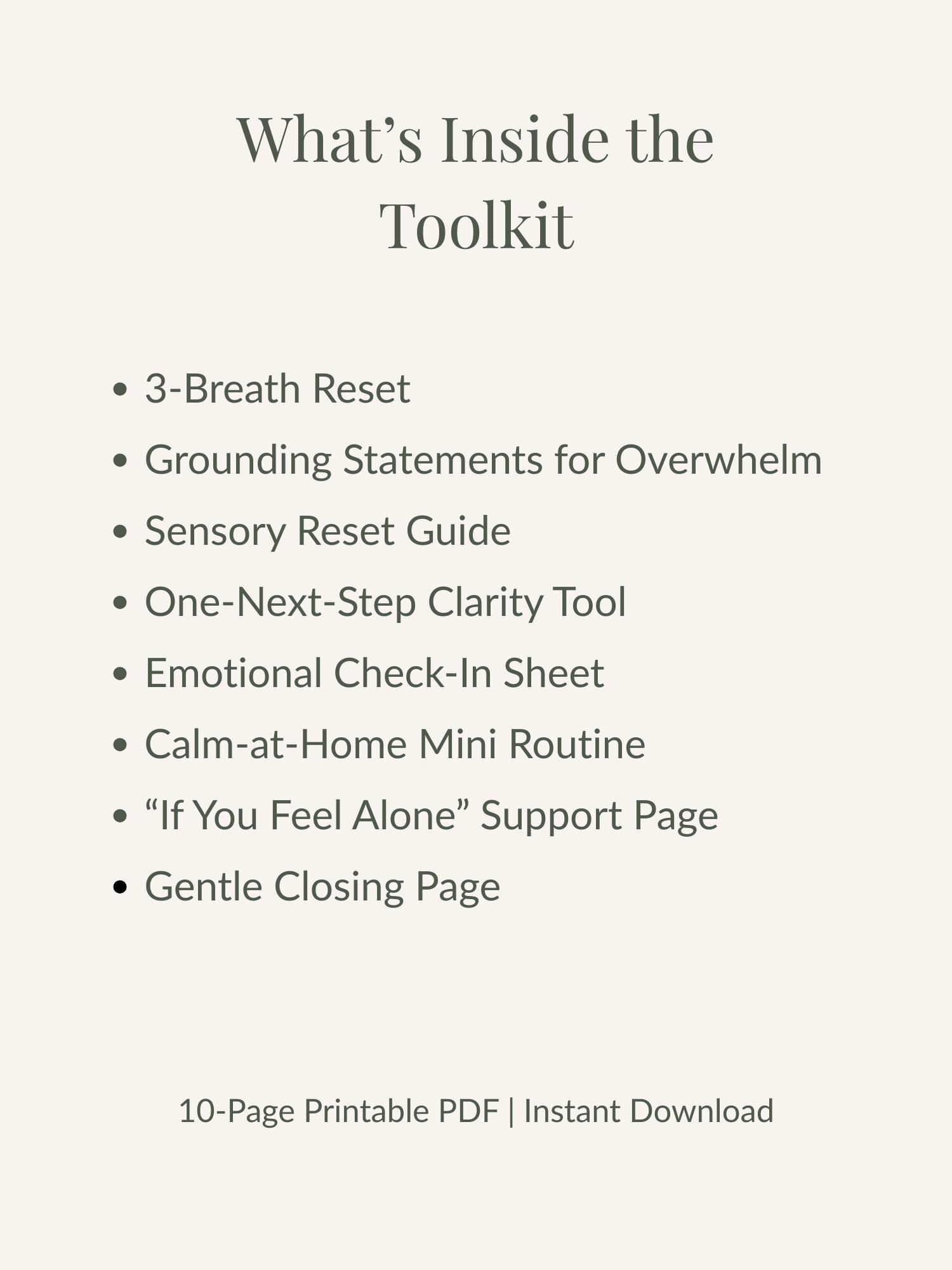 Grounding Toolkit Printable | Neurodivergent Support | Anxiety Relief ...