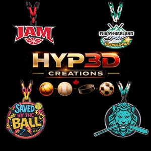 Chaîne Hype personnalisée avec logo d'équipe • Imprimé en 3D • Chaîne de sport personnalisée •