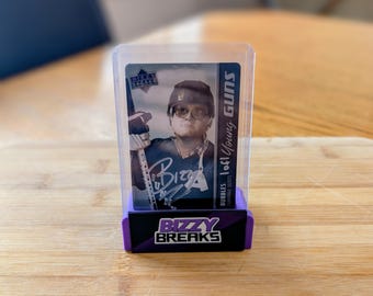 Card Display Stand • Adjustable Sports Card Holder • Fits Toploaders & Graded Slabs • Custom Front Plate