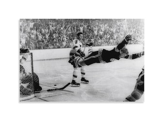 Bobby Orr Leinwanddruck: kultige Hockeykunst, Bruins Legende