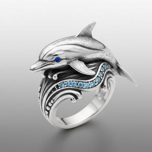 Dolphin Ring - Etsy