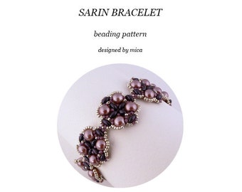 Sarin Bracelet - Beading Pattern/Tutorial - PDF file for personal use only