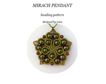 Mirach Pendant - Beading PatternTutorial - PDF file for personal use only