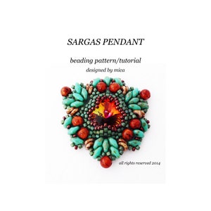 Sargas Pendant - Beading Pattern/Tutorial - PDF file for personal use only