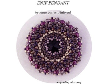 Enif Pendant - Beading Pattern/Tutorial - PDF file for personal use only