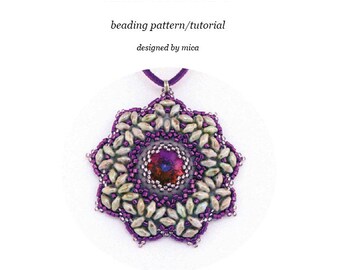 Alhena Pendant - Beading Pattern/Tutorial - PDF file for personal use only