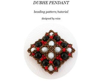 Dubhe Pendant - Beading Pattern/Tutorial - PDF file for personal use only