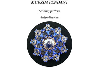 Murzim Pendant - Beading Pattern/ Tutorial - PDF file for personal use only