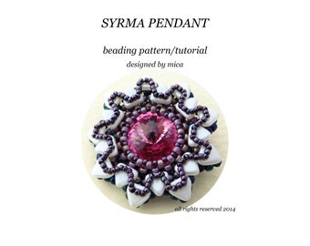 Syrma Pendant - Beading Pattern/Tutorial - PDF file for personal use only