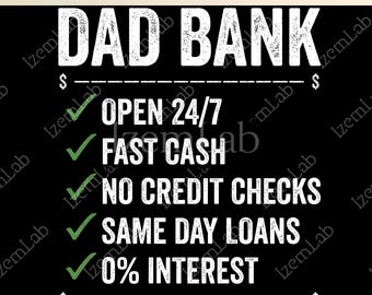 Retro Dad Bank PNG, Funny Father's Day PNG, Dad Life Shirt Design, Cool Dad Club PNG, Banker Dad Sublimation, Best Dad Ever Gift