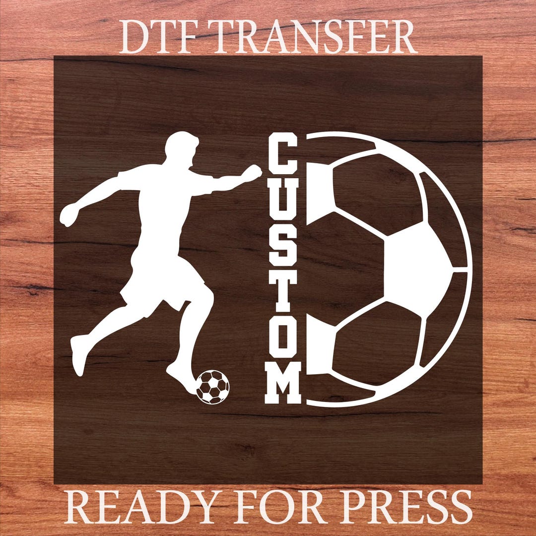 Custom Soccer DTF Transfer, Personalized Name Print, Sports Soccer ...