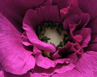 Arreglo floral de papel crepé – Flor gigante de papel crepé lista para regalar – Fondo para fotos