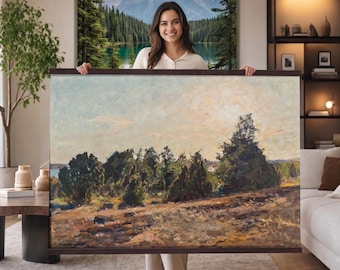 Jane Sutherland Eucalyptus Tapestry Wall Art, Landscape Impressionism Wall Hanging, Extra Large Cottagecore Office Wall Decor Gift