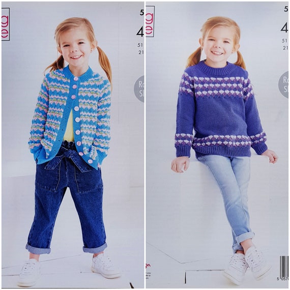 Buy Girls Knitting Pattern K5879 Children s Round Neck Fairisle