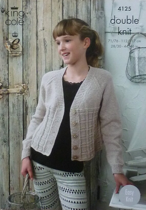 Baby Girls Frill peplum bottom Tunic Jumper KNITTING PATTERN DK 16-26in sweater