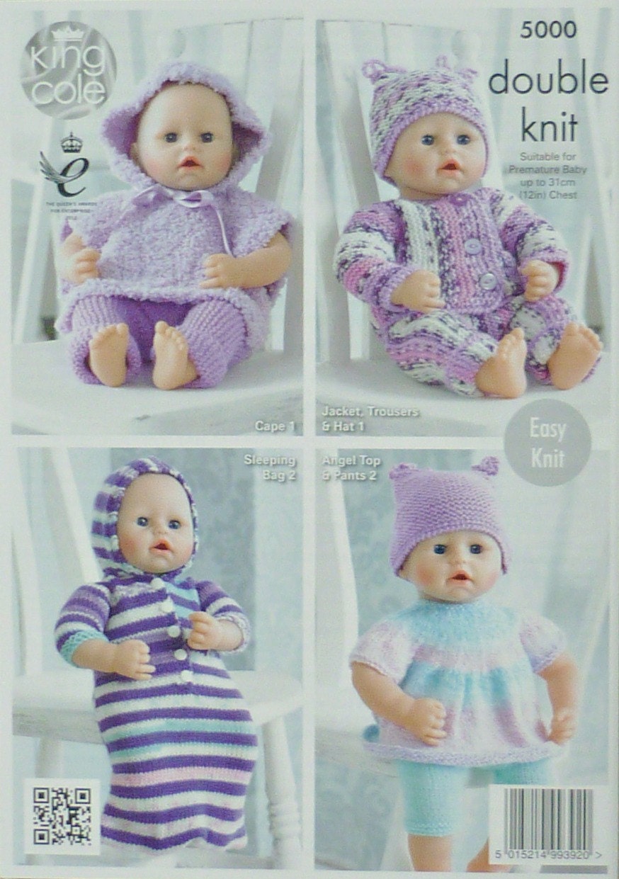 Prem Baby Knitting Pattern K5000 Prem Baby/dolls Easy Knit Hat Etsy UK