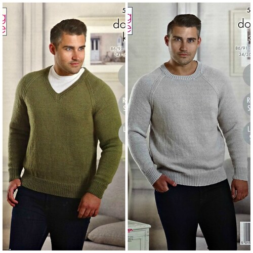Mens Knitting Pattern K5228 Mens Easy 