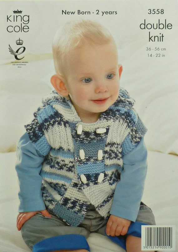 Baby Knitting Pattern K3558 Babies Sleeveless Double Breasted | Etsy