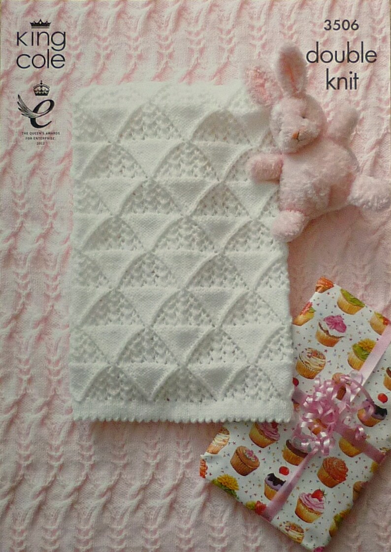 Baby Knitting Pattern K3506 Babies Pram & Cot Blankets Etsy UK