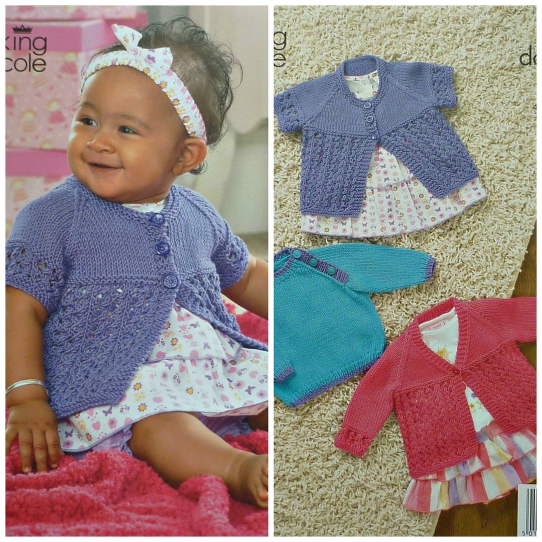 Baby Knitting Pattern K3290 Babies Short and Long Sleeve Etsy