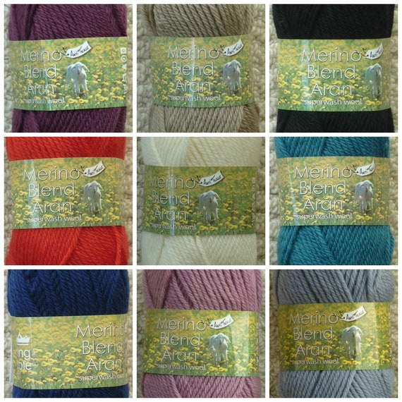 Knitting Wool/yarn King Cole 100% Wool Merino Blend Aran | Etsy UK