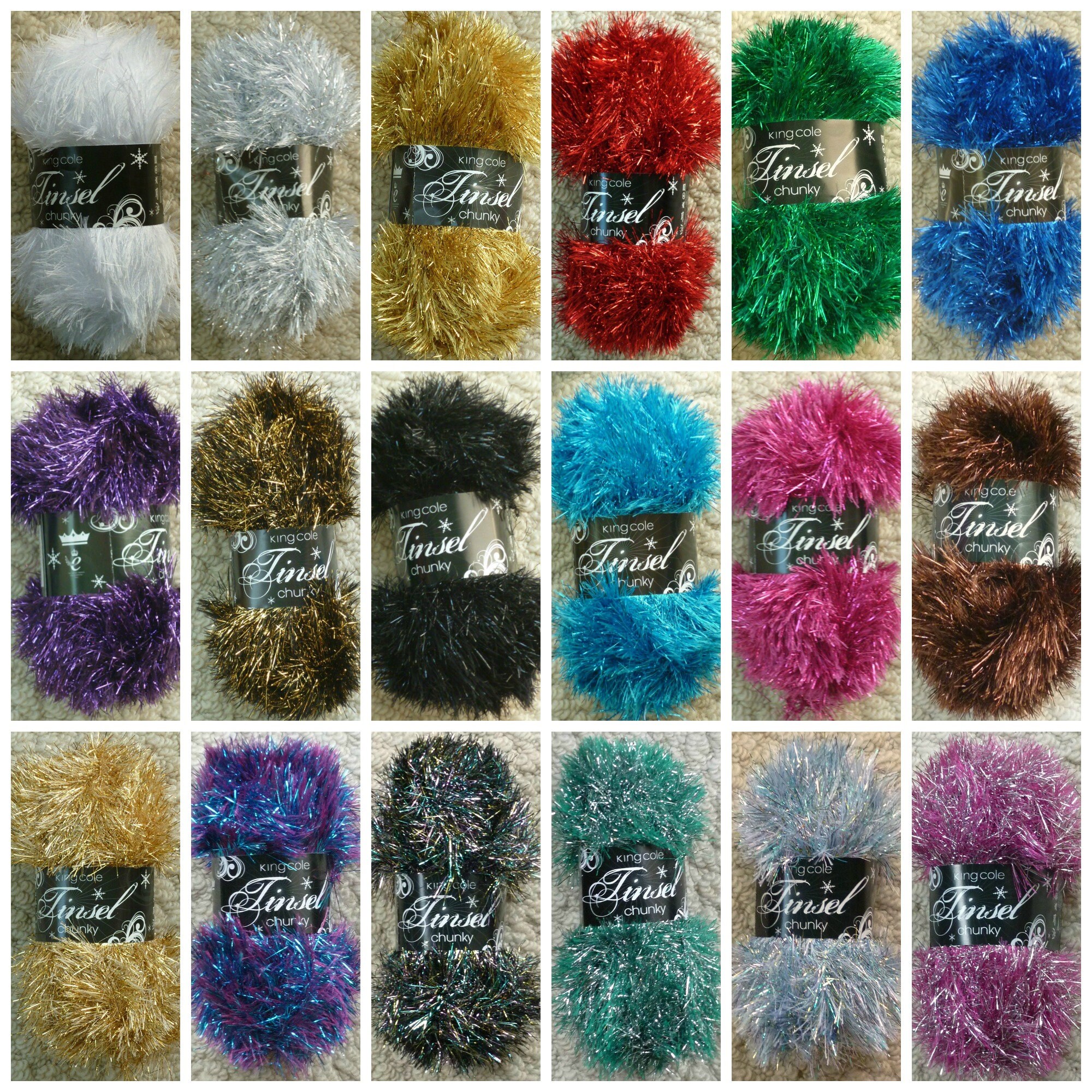 Tinsel Christmas Knitting Crochet Wool/yarn King Cole 50g Etsy