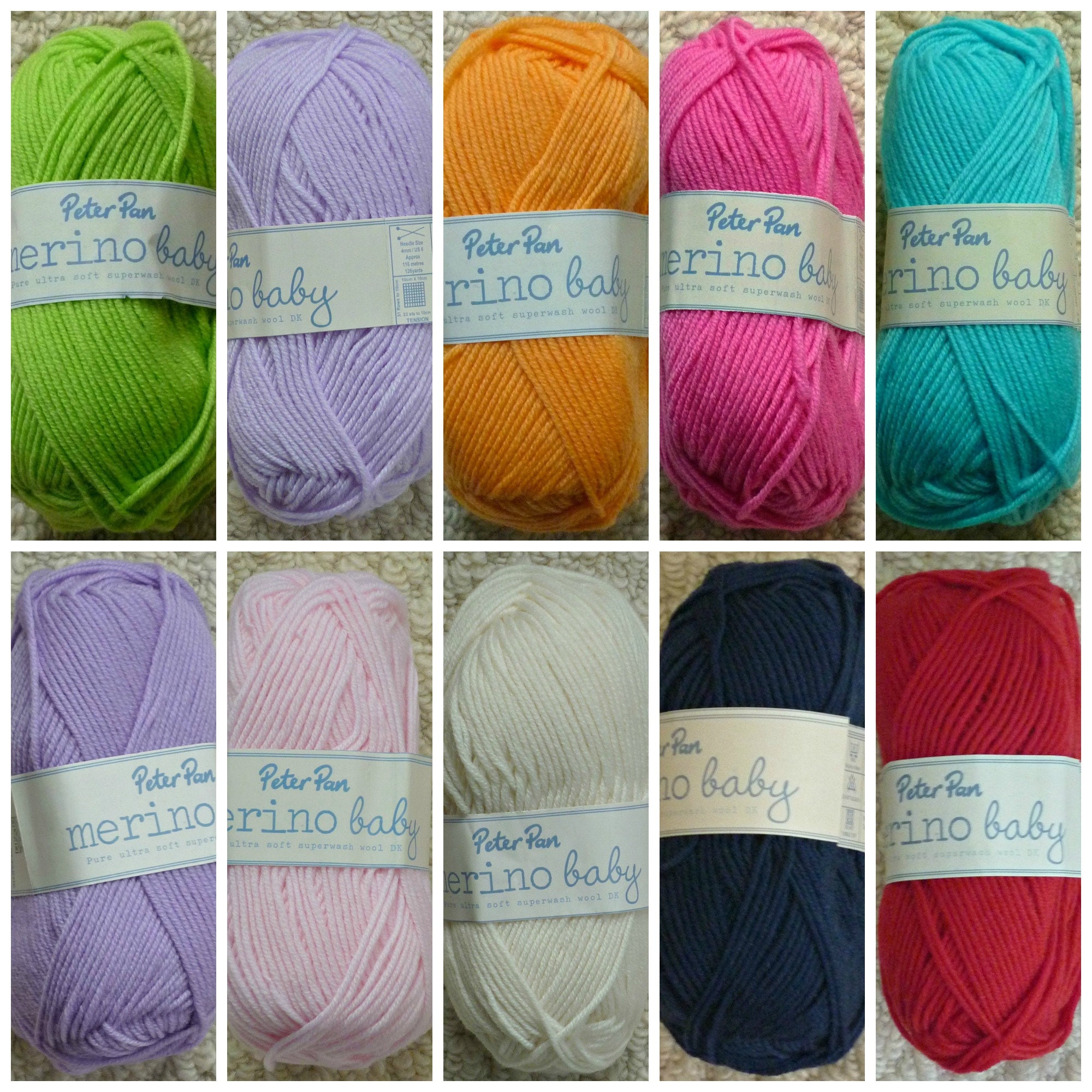 DK Knitting Wool/Yarn Wendy 100 Merino Baby Wool Double Etsy