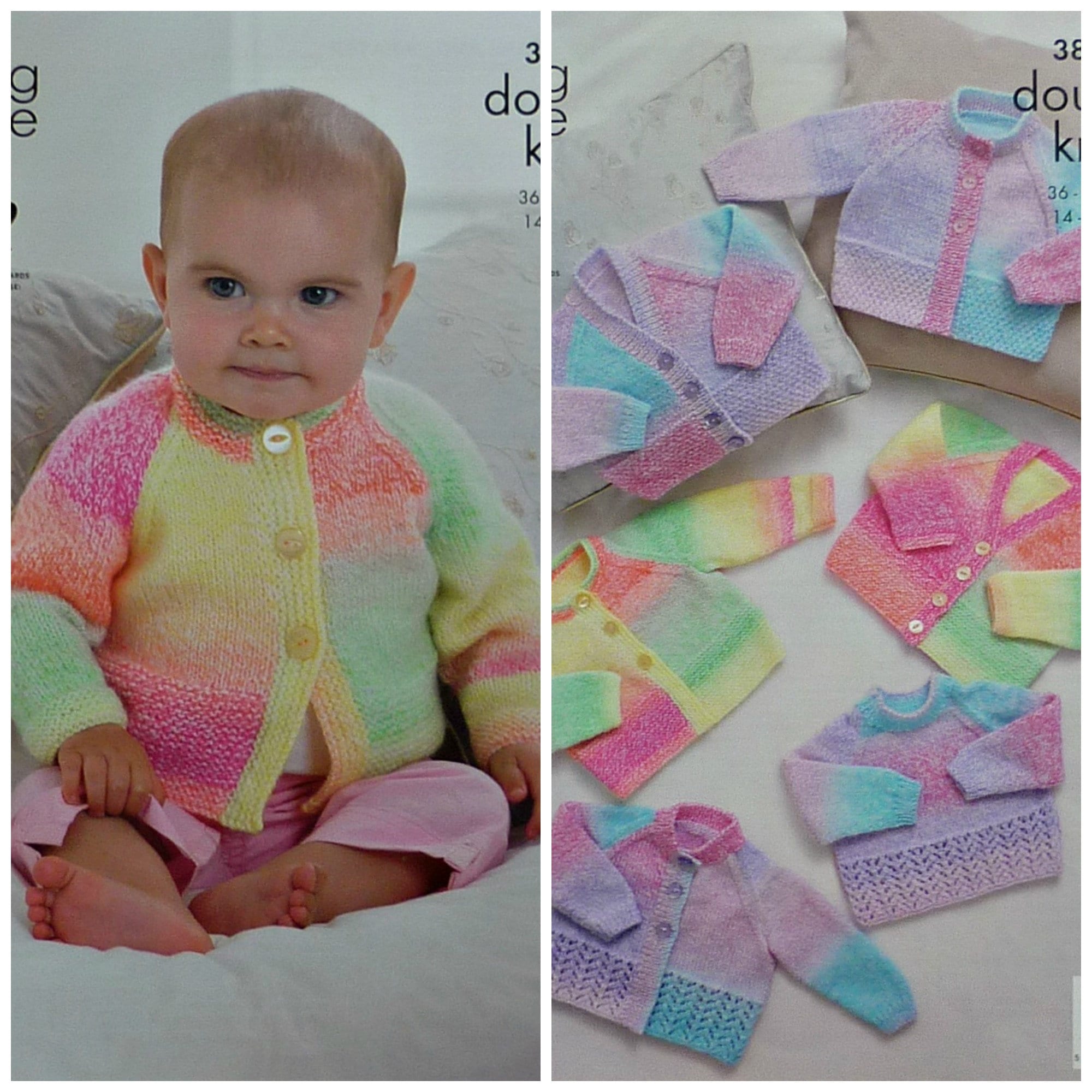 King Cole Double Knitting Pattern Cardigan /& Sweater Selection Melody DK 3842