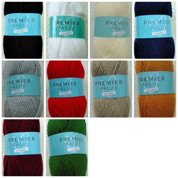 Knitting Wool/Yarn Skipton Yarns Premier Chunky 100% Acrylic Chunky (Bulky) Knitting Yarn/Wool