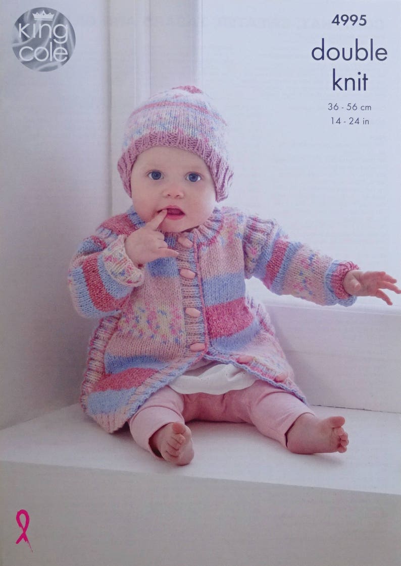 Baby Knitting Pattern K4995 Babies Coat Hoodie Jumper - Etsy UK