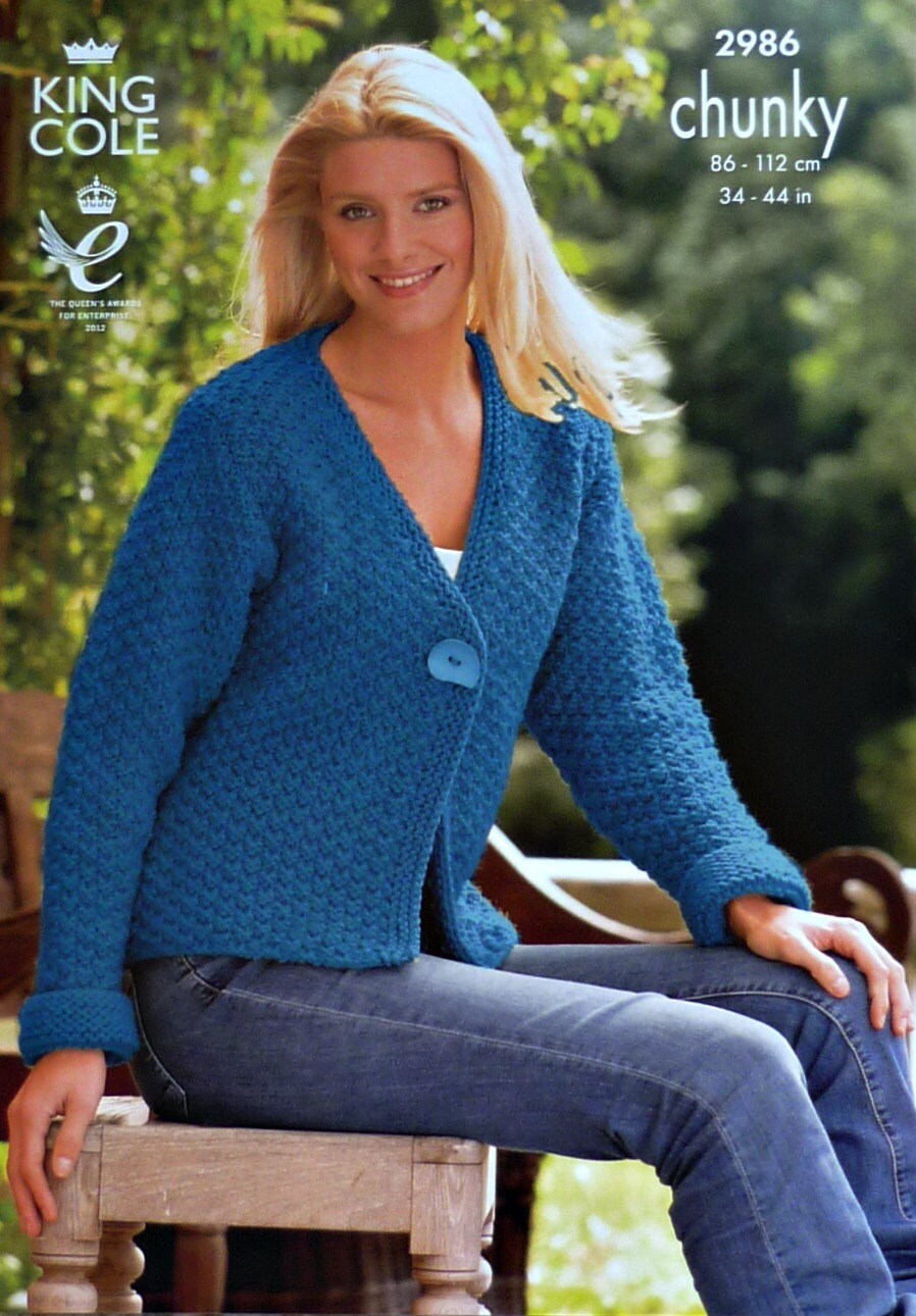 Womens Knitting Pattern K2986 Ladies Long Sleeve Moss