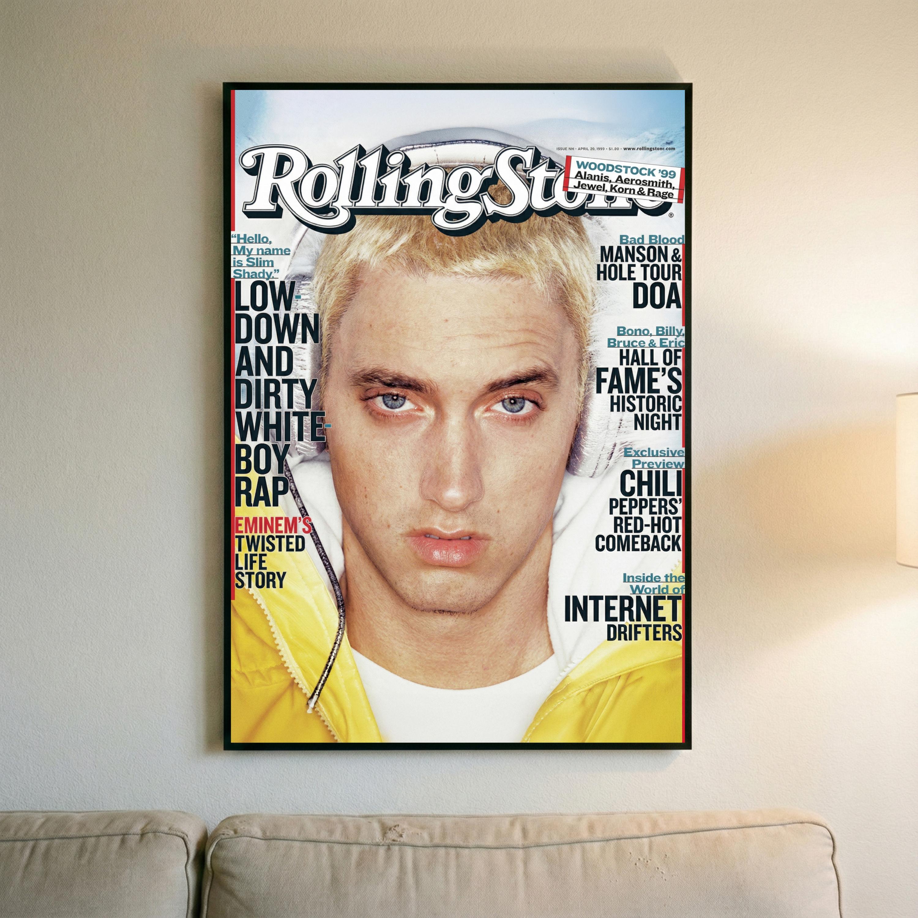Eminem Rolling Stone Cover Poster, 1999 Slim Shady Print