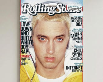 Eminem Rolling Stone Cover Poster, 1999 Slim Shady Print