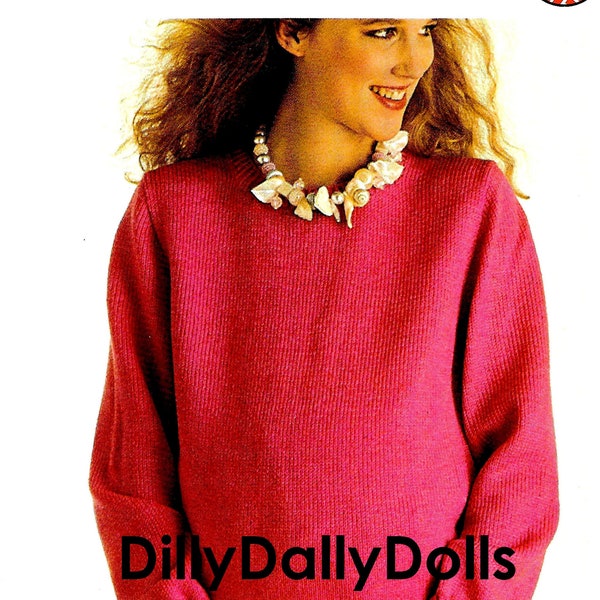 Comfy Maternity Sweater knitting Pattern - to fit 32" to 38" Bust - ADVENTUROUS BEGINNER