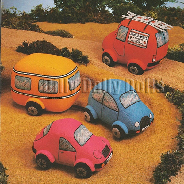 Van, Car, Sport Car and Caravan Soft toy sewing pattern