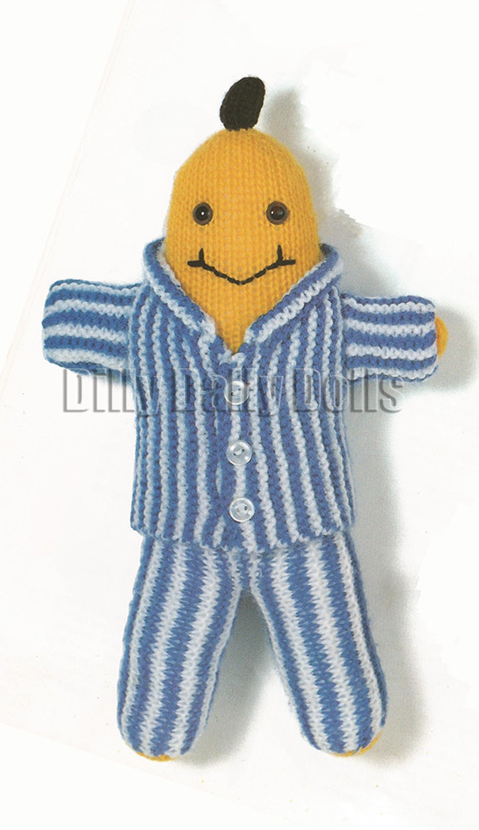 Banana in Pyjamas and Baby Teddy Bear Toy Knitting/crochet Pattern Made