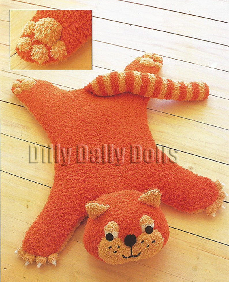 Cat Baby Rug Knitting Pattern in Snowflake Chunky Etsy