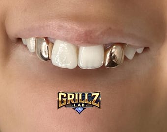 Grillz dental personalizado, hecho a mano en oro o plata, hecho a medida