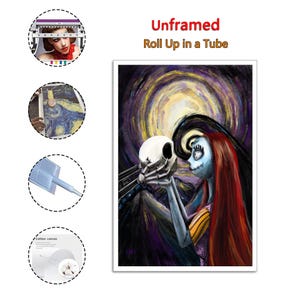 Halloween Before Christmas Jack Sally Painting On Canvas Wall Art Poster Picture Print Living Room Walls Decor Home Posters image 3