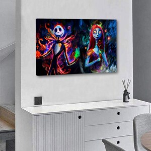 Jack Sally Halloween Before Christma Painting On Canvas Wall Art Poster Picture Print Living Room Walls Decor Home Posters image 5