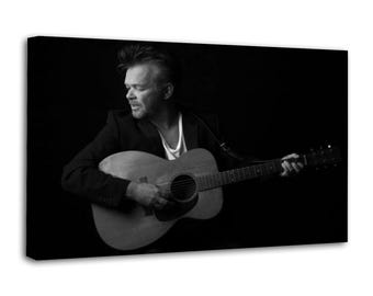 John Mellencamp Canvas Print: Musician Playing Guitar Wall Art Poster