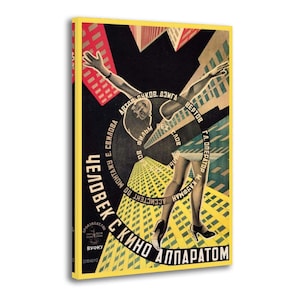 Aclexander rodchenko Vintage Russian Soviet Union Constructivism the man with a movie camera c1929 Painting On Canvas Wall Art Poster